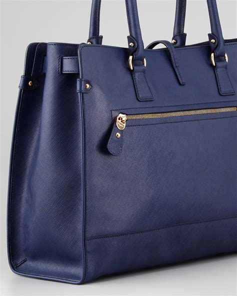 bag navy blue leather|navy blue leather tote bags.